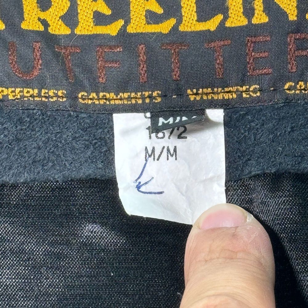 Vintage Treeline Outfitters‎ Jacket Mens Medium Black Gray Garments Wool Leather - Picture 7 of 15